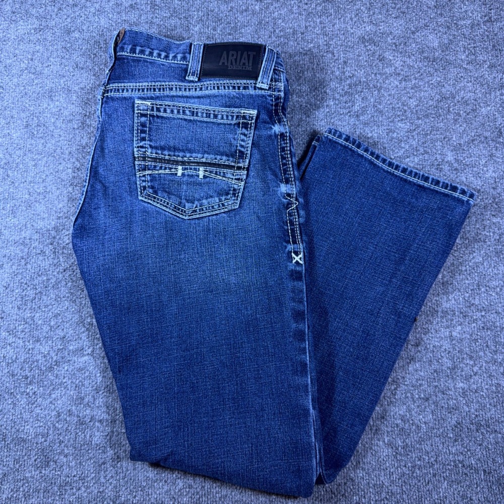 Ariat M7 Coltrane Slim Fit Straight Leg Jeans Mens 36x32 Blue Denim 10027748